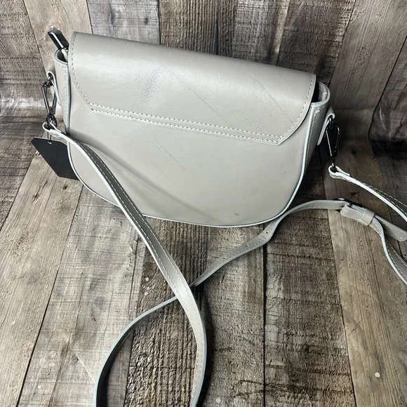 Simons Gray Real Leather Crossbody Bag - Picture 4 of 13